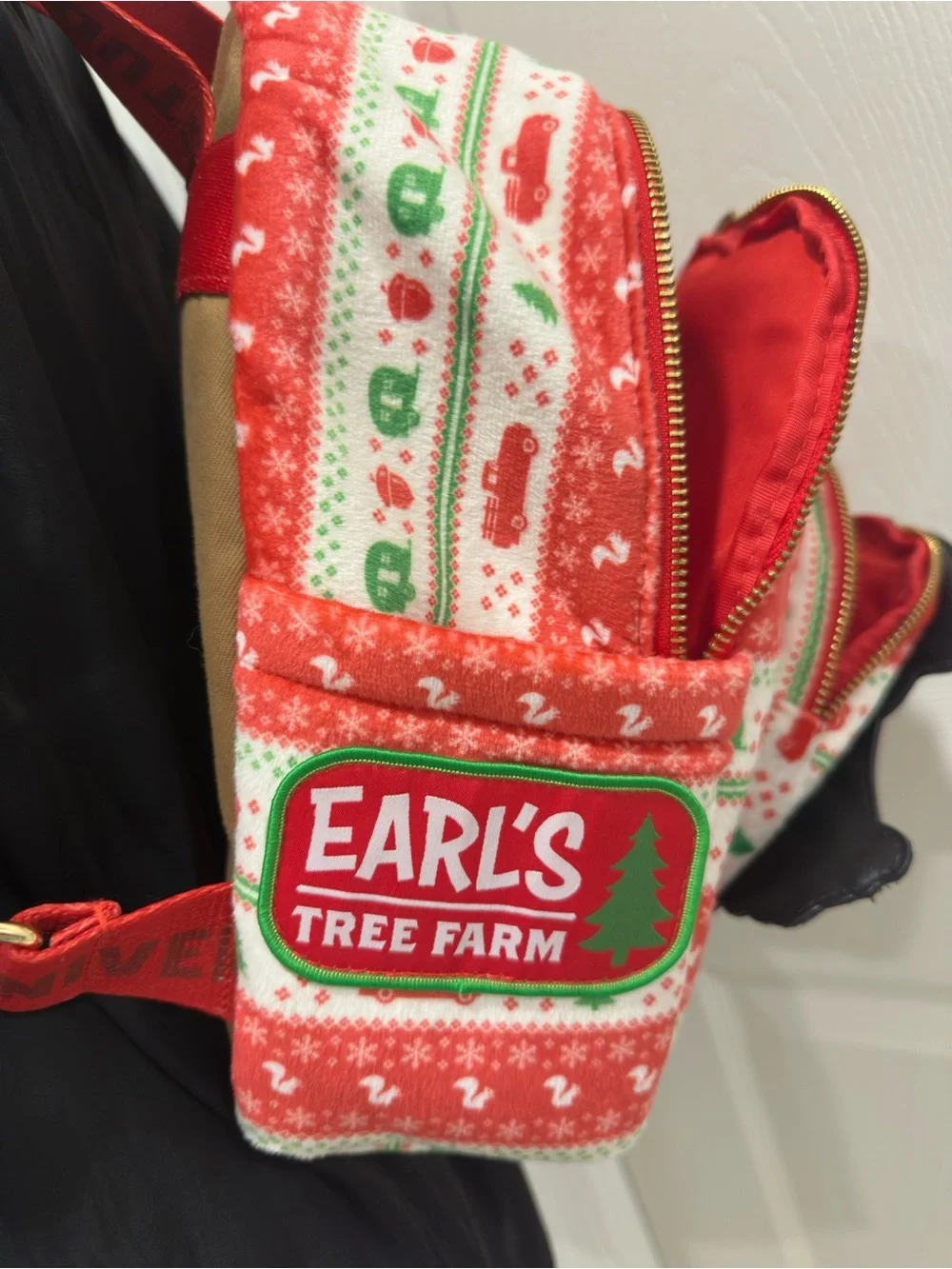 Universal Kids Red and White Holiday Character Mini Backpack